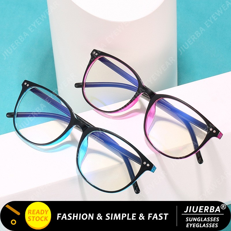 ภาพหน้าปกสินค้า(JIUERBA) COD ป้องกันรังสี/แสงสีฟ้าแว่นตาเปลี่ยนเลนส์แว่นตาคอมพิวเตอร์/คุณภาพสูง/unisex