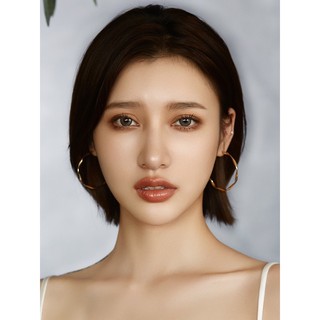 ♍️Virgo store ต่างหูห่วงแฟชั่น ต่างห่วงเกาหลี พิงค์โกลด์ 2 กษัตริย์ งานดีมาก เลเซอร์ชุบ18K อิตาลี18k  korea earrings