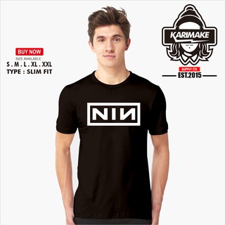 เสื้อยืด พิมพ์ลายโลโก้ Nin Nine Inch Nails Band Karimake สําหรับผู้ชาย