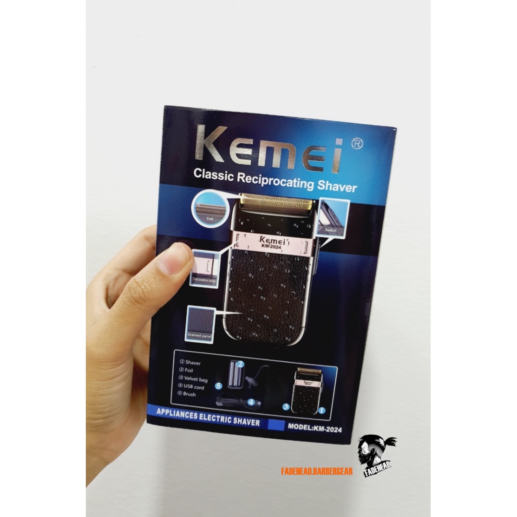 เครื่องโกนหนวด-kemei-km-2024