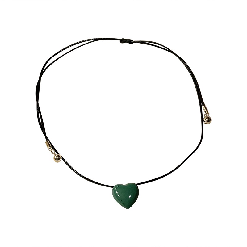 2022-leather-rope-green-love-necklace-korean-cold-wind-necklace-simple-personality-necklace-female-for-girls-for-women-l