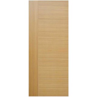 W 80X200CM Natural V-GROOVE DOOR ประตูไม้สักอัด W W-RTG 2 เซาะร่อง 80x200 ซม. สีธรรมชาติ ประตูบานเปิด ประตูและวงกบ ประตู