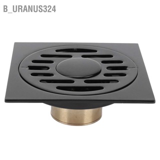 B_uranus324 Concealed Floor Drain Set Deodorant Shower Part for Bathroom Kitchen Black