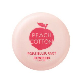❤️🍑SkinFood Peach Cotton Pore Blur Pact 4g. แป้งพีชอัดแข็ง