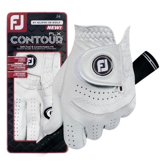 ถุงมือกอล์ฟ หนังแท้ Leather Footjoy Contour FLX เพิ่ม control with solf feel comfortable fit & Free marker