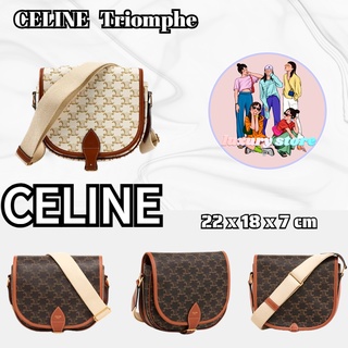CELINE Celine/Triomphe ผ้าใบและหนังลูกวัว/ขนาดใหญ่/สายสะพายไหล่กว้างผ้าใบ/กระเป๋า FOLCO/กระเป๋าสะพาย/กระเป๋าสะพาย