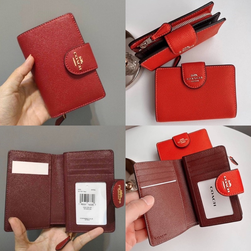 สด-ผ่อน-กระเป๋าสตางค์-ใบกลาง-สีแดง-true-red-miami-red-6390-medium-corner-zip-wallet