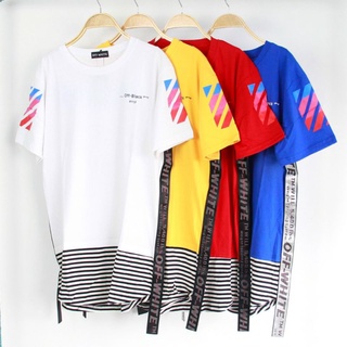 เสื้อยืดโอเวอร์ไซด์ Oversize  OFF WHITE เสื้อผ้าชาย เสื้อคอกลม มีเก็บเงินปลายทาง