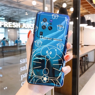 เคสโทรศัพท์มือถือ วีโว่ VIVO X80 X70 Pro 5G Handphone Casing Cute Cartoon Doraemon Couple Soft Case Blu-ray Silicone Phone Cover VIVOX80 X80Pro