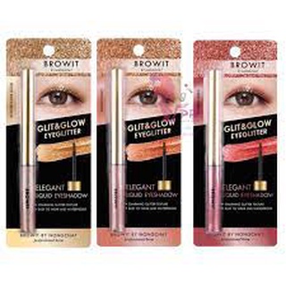 Browit By Nongchat Glit and Glow Eyeglitter 3g กลิต แอนด์ โกลว์อาย กลิตเตอร์ อายแชโดว์ (1ชิ้น)