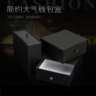 สินค้า 🍑GIFT🍑 กล่องของขวัญ กล่องใส่ของชำร่วย กล่องดึงขนาดเล็ก สีดำเรียบหรู (พร้อมส่งจำนวนมากในไทย)