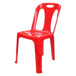 โต๊ะ เก้าอี้ เก้าอี้พลาสติก SPRING 320 สีแดง เฟอร์นิเจอร์นอกบ้าน สวน อุปกรณ์ตกแต่ง PLASTIC CHAIR SPRING RED