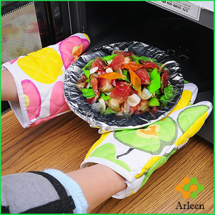 arleen-ถุงมือกันความร้อน-ถุงมือไมโครเวฟ-จัดเก็บสะดวก-จัดส่งคละลาย-cooking-gloves