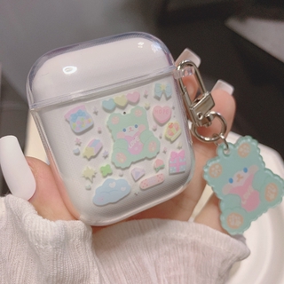 เคสหูฟังซิลิโคน แบบนิ่ม ลายการ์ตูน สำหรับ AirPods1/2 Airpods Pro