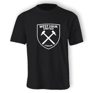 เสื้อยืด ผ้าฝ้าย พิมพ์ลาย WEST HAM UNITED สําหรับผู้ชาย DF12HJ19558