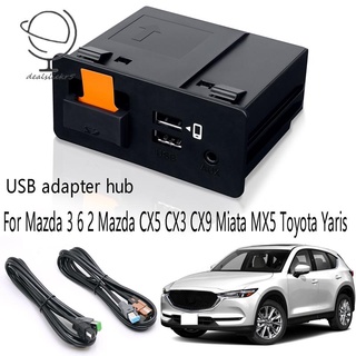 อะแดปเตอร์ฮับ USB อัตโนมัติ สําหรับ Apple-CarPlay Android TK78-66-9U0C Mazda 3 6 2 Mazda CX5 CX3 CX9 Miata MX5 Toyota Yaris