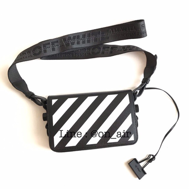 Off white mini top binder clip bag