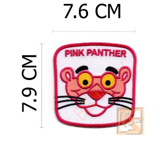 ตัวติดเสื้อ ตัวรีดเสื้อ อาร์ม Armpatch งานปักผ้า ลาย Pink Panther พิงค์ แพนเตอร์