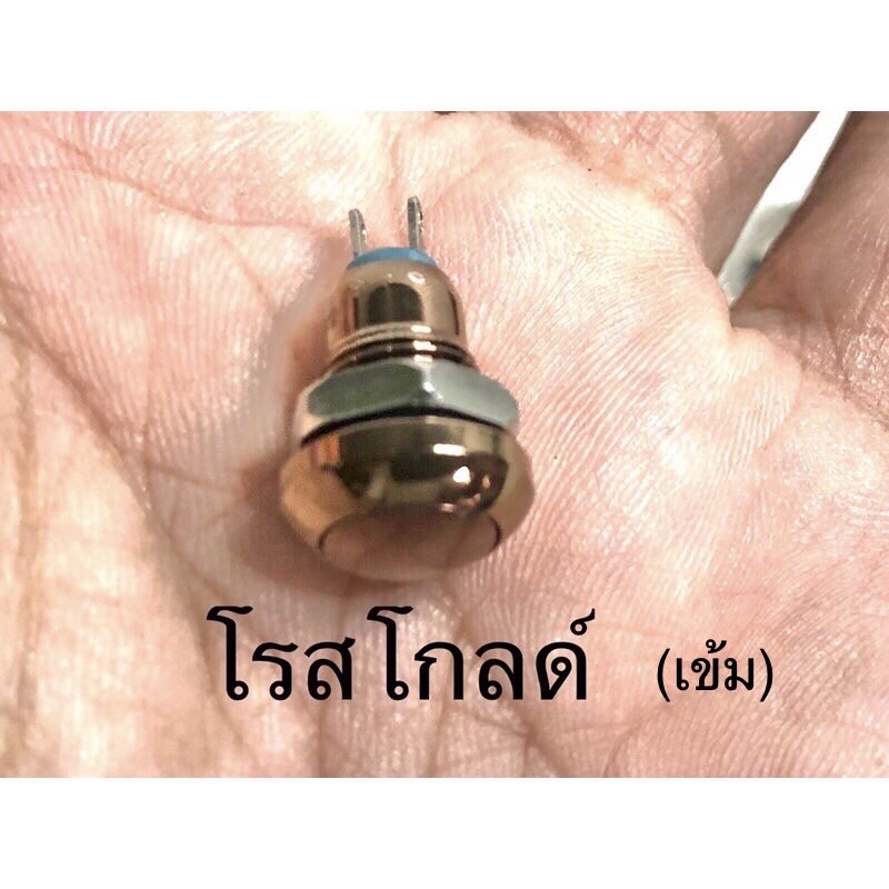 สวิทซ์เชคแบต-เกรดพรีเมี่ยมเป็นทองเหลืองชุบ-กดติดปล่อยดับใช้กับ-ลำโพงบลูทูธ-มี4สี-diy-ขนาด8-มม