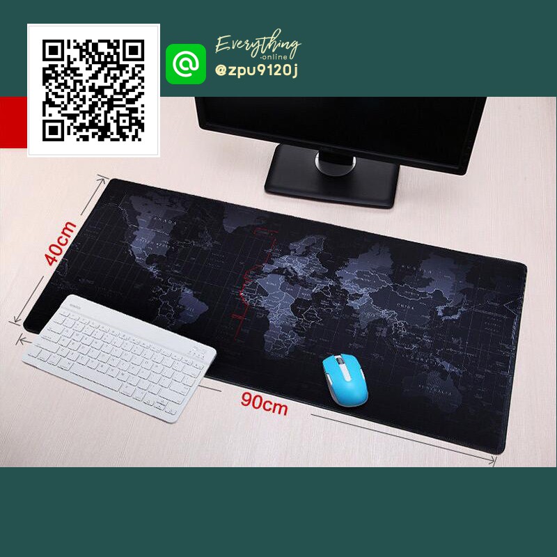 พร้อมส่ง-mousepad-แผ่นรองเม้าส์สำหรับเล่นเกม-เกมมิ่ง-ขนาดใหญ่-world-map-100-x-50-cm