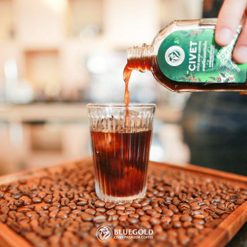กาแฟขี้ชะมดสกัดเย็น-civet-cold-brew-coffee-จากไร่กาแฟขี้ชะมด-bluegold