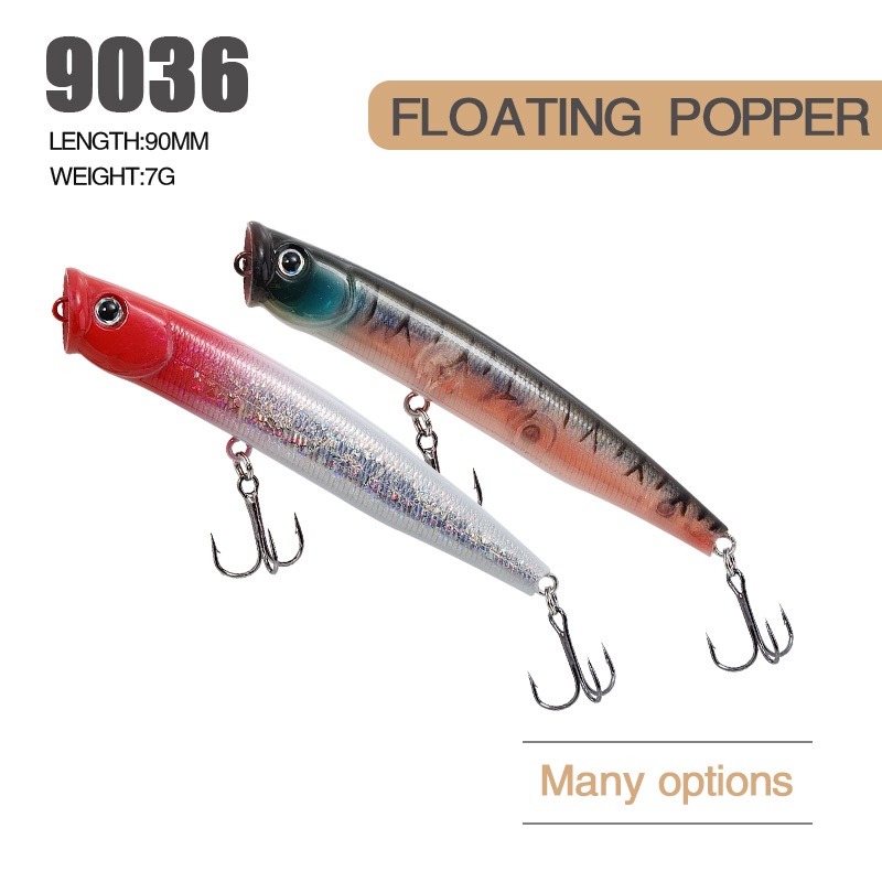 popper-pop90-เหยื่อตกปลาพลาสติกแข็ง-7-กรัม-9-ซม-สไตล์ญี่ปุ่น-สําหรับตกปลาน้ําเค็ม-น้ําจืด