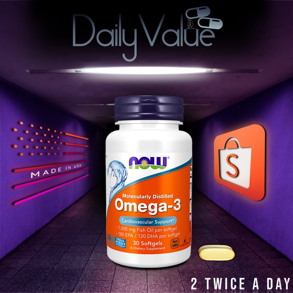 ภาพหน้าปกสินค้าโอเมก้า3 / Omega 3 Fish Oil 1,000 MG by NOW FOODS จากร้าน dailyvalue บน Shopee