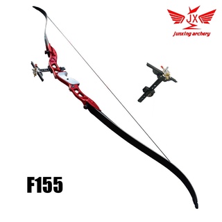 สินค้า [มือขวา RH] RED ธนู Junxing F155 American Recurve Target Hunting Bow [Aluminum + Fiberglass Limbs] Include Classic Sig