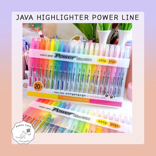 JAVA Power Line2500 Highlighter // จาวา พาวเวอร์ไลร์ ปากกาเน้นข้อความ หัวตัด สีสดใส ยกเซ็ต 6-12-20 สี