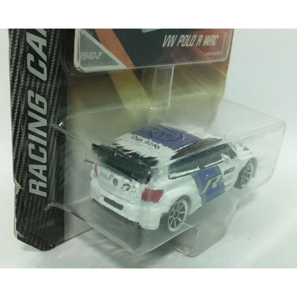 รถเหล็ก-majorette-volkswagen-polo-r-wrc-no-1-สีขาดคาดน้ำเงิน-กระจกดำ