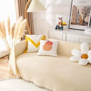 1 pcs🧡ผ้าคลุมโซฟา sofa covers สีทึบ เสื่อโซฟา sofa mats ใช้ได้สี่ฤดู สากลป้องกันรอยขีดข่วนเบาะโซฟากันฝุ่น sofa cushions