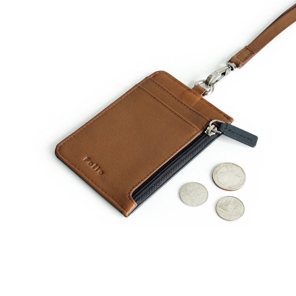 folio-myra-id-card-holder-caramel-grey-ที่ใส่บัตรพร้อมสายคล้องคอ