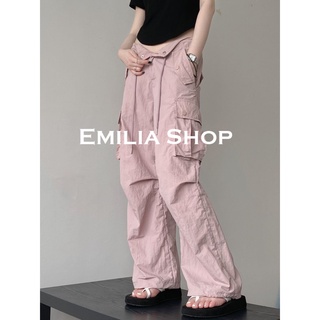 EMILIA SHOP กางเกงขายาว กางเกงเอวสูง กางเกงขายาวผู้หญิง 2022 ใหม่ ES220058