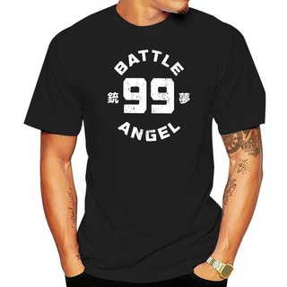 เสื้อยืด ผ้าฝ้าย พิมพ์ลายการ์ตูนอนิเมะ Battle Angel 99 Alita สไตล์วินเทจ สําหรับผู้ชาย