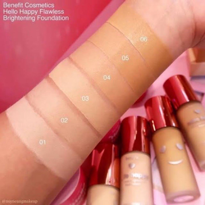 พร้อมส่ง-รองพื้นขนาดทดลอง-benefit-hello-happy-flawless-foundation-3-ml