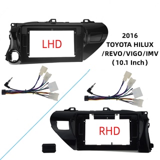 Fascia กรอบครอบเครื่องเล่น MP5 วิทยุ สเตอริโอ 10.1 นิ้ว สําหรับ TOYOTA Hilux Revo 2015-2018