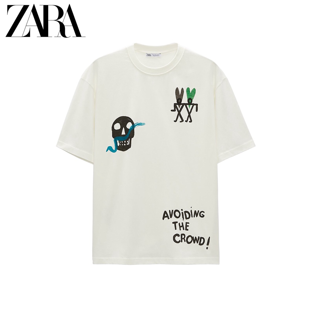 zara-เสื้อยืดคอกลม-แขนสั้น-ผ้าฝ้าย-พิมพ์ลายหัวกะโหลก-สําหรับผู้ชาย-00962404251