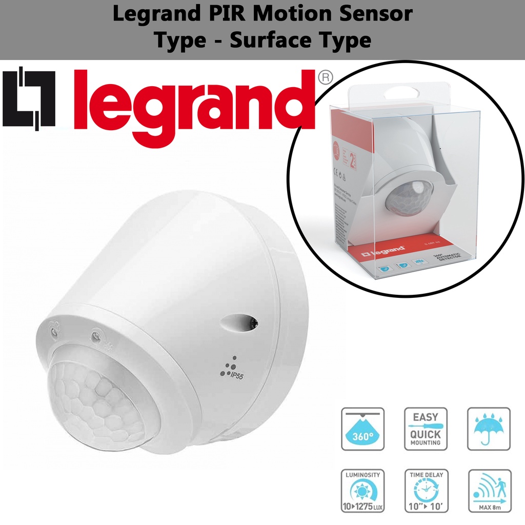 legrand-048944-048946-pir-motion-sensor-ประเภทพื้นผิว-ประเภทปิดภาคเรียน-สีขาว