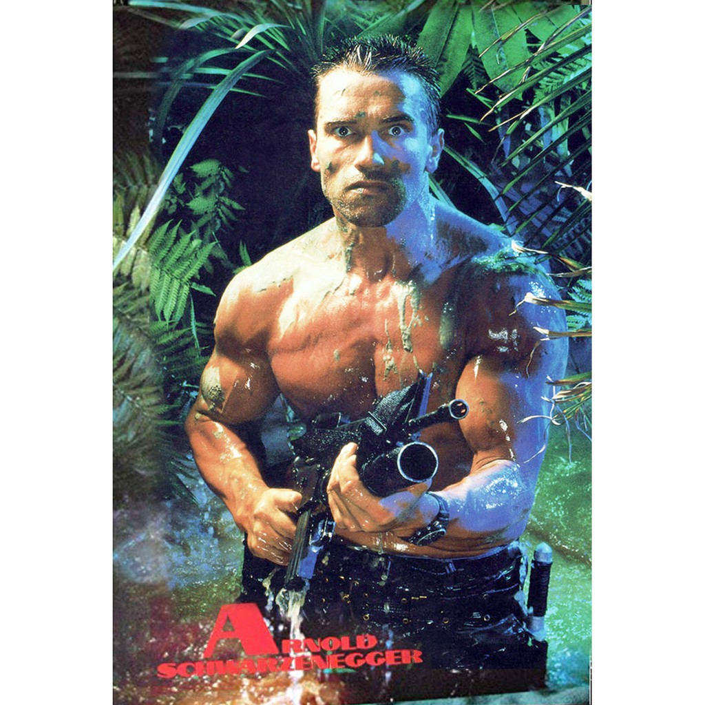 โปสเตอร์-รูปถ่าย-ดารา-หนัง-อาร์โนลด์-arnold-schwarzenegger-predator-1987-poster-20-x30-inch-american-v2