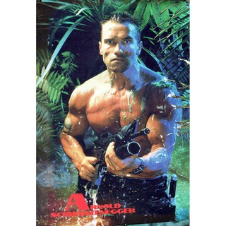 โปสเตอร์ รูปถ่าย ดารา หนัง อาร์โนลด์ Arnold Schwarzenegger Predator (1987) POSTER 20”x30” Inch American V2