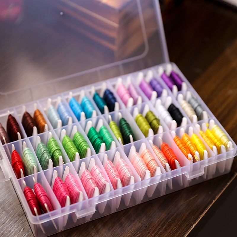 50 colours embroidery thread box set ชุดกล่องไหมปักผ้า50สี Shopee
