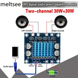 แผ่นบอร์ดโมดูลขยายเสียงสเตอริโอดิจิตอล DC 8-26V 3A TPA3110 XH-A232 30W + 30W 2.0 ช่อง