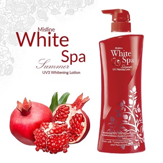 [พร้อมส่ง] Mistine White Spa UV3 Summer Whitening Lotion 400ml (สีแดง)