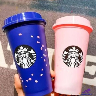 [ SALE!! ] ของแท้ 100% แก้ว Starbucks Reusable ลายซากุระ ขนาด 16 oz. สำหรับใส่เครื่องดื่มร้อน  ampere1