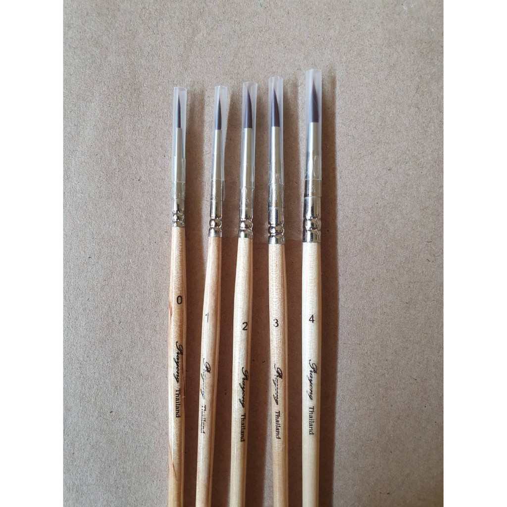 พู่กันหัวกลม-ประยงค์-พู่กัน-round-paint-brush