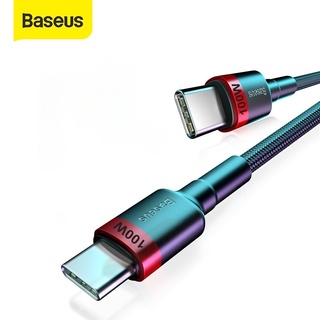 Baseus สายชาร์จ 100 W Usb C To Usb Type C Huawei Mate 30 Qc 3 . 0 อุปกรณ์ชาร์จอย่างรวดเร็ว Xiaomi Mi 10