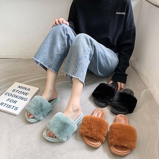 ภาพหน้าปกสินค้ารองเท้าแตะผู้หญิงแฟชั่นสไตล์เกาหลี พื้นยางขนปุย แบบสวมพื้นนิ่มใส่สบาย  019 ซึ่งคุณอาจชอบราคาและรีวิวของสินค้านี้