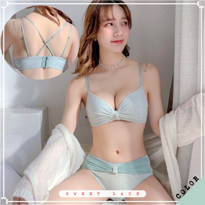 เสื้อชั้นในสตรี-ลายน่ารัก-สีสันสดใส-ไร้โครง-มีฟองน้ำดันทรงในตัว-ผ้านุ่มใส่สบาย