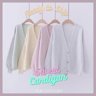 สินค้า ♥︎𝕊𝕨𝕖𝕖𝕥 ℂ𝕒𝕣𝕕𝕚𝕘𝕒𝕟♥︎ เสื้อไหมพรมคาร์ดิแกน สีละมุนพร้อมส่ง MY-3028