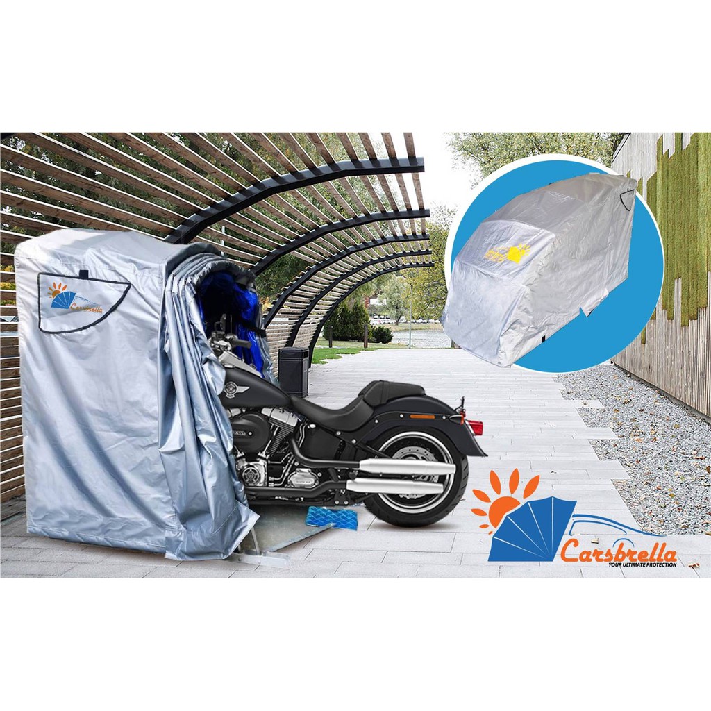 เต็นท์จอดรถสำเร็จรูปพับเก็บได้-carsbrella-รุ่น-scoot-สำหรับรถมอเตอร์ไซค์ขนาดเล็ก-ปกป้องฝุ่นและสิ่งสกปรกทุกชนิด